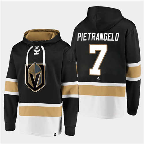 Vegas Golden Knights #7 Alex Pietrangelo Black All Stitched Sweatshirt Hoodie